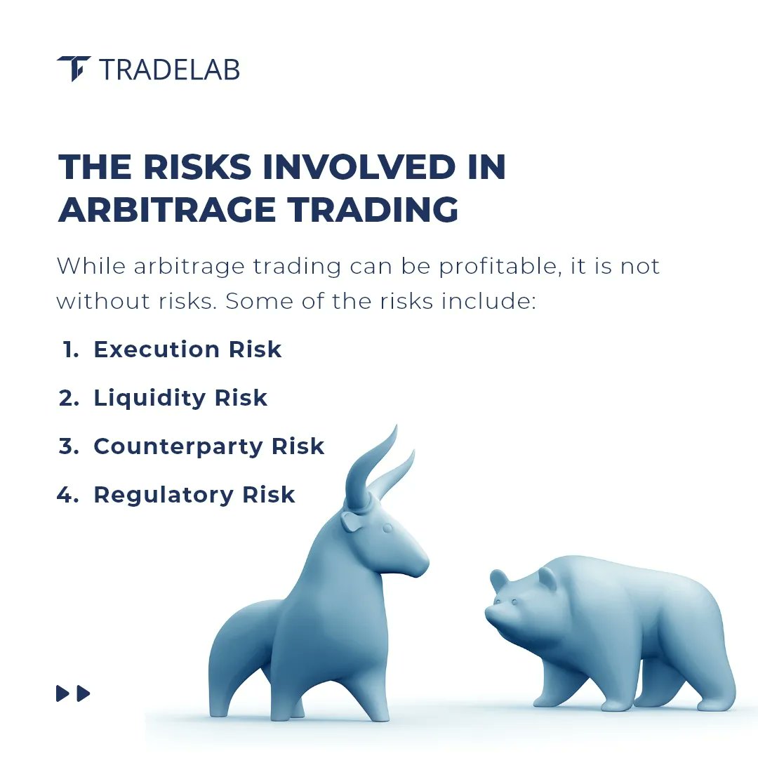 TradelabTech's tweet photo. (3/3): However, there are risks. The market can be unpredictable, and changes in prices can happen quickly, making it difficult to stay ahead of the game. Nonetheless, for those with the skills, arbitrage trading can be a profitable way to invest in the financial markets. https://t.co/CzrTqRwkZL
