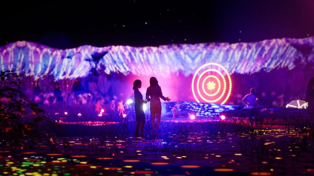 AusEmbMex's tweet photo. ¿Conocen el festival #Parrtjima?
El festival usa como lienzo natural la cordillera MacDonnell y las arenas rojas del Parque del Desierto de #AliceSprings 🇦🇺 como telón natural para instalaciones de luz que representan la cultura continua más antigua del 🌏.
📸 Parrtjimaaustralia https://t.co/9deN7WWTtf