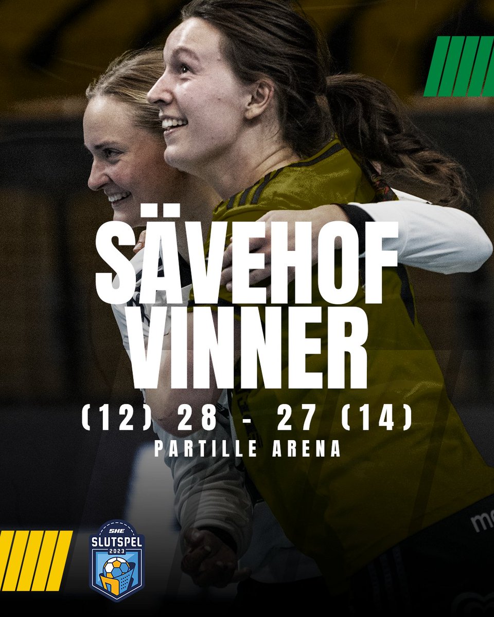 VINST
En jämn första semifinalmatch som slutar med seger!

#Sävehof #gulsvartmagi