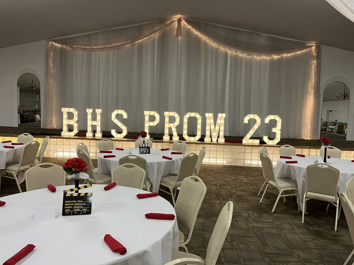 MrsBackosBHS's tweet photo. Sneak Peek of Prom! See everyone there 🎥❤️🎬 https://t.co/kRc42H8u69