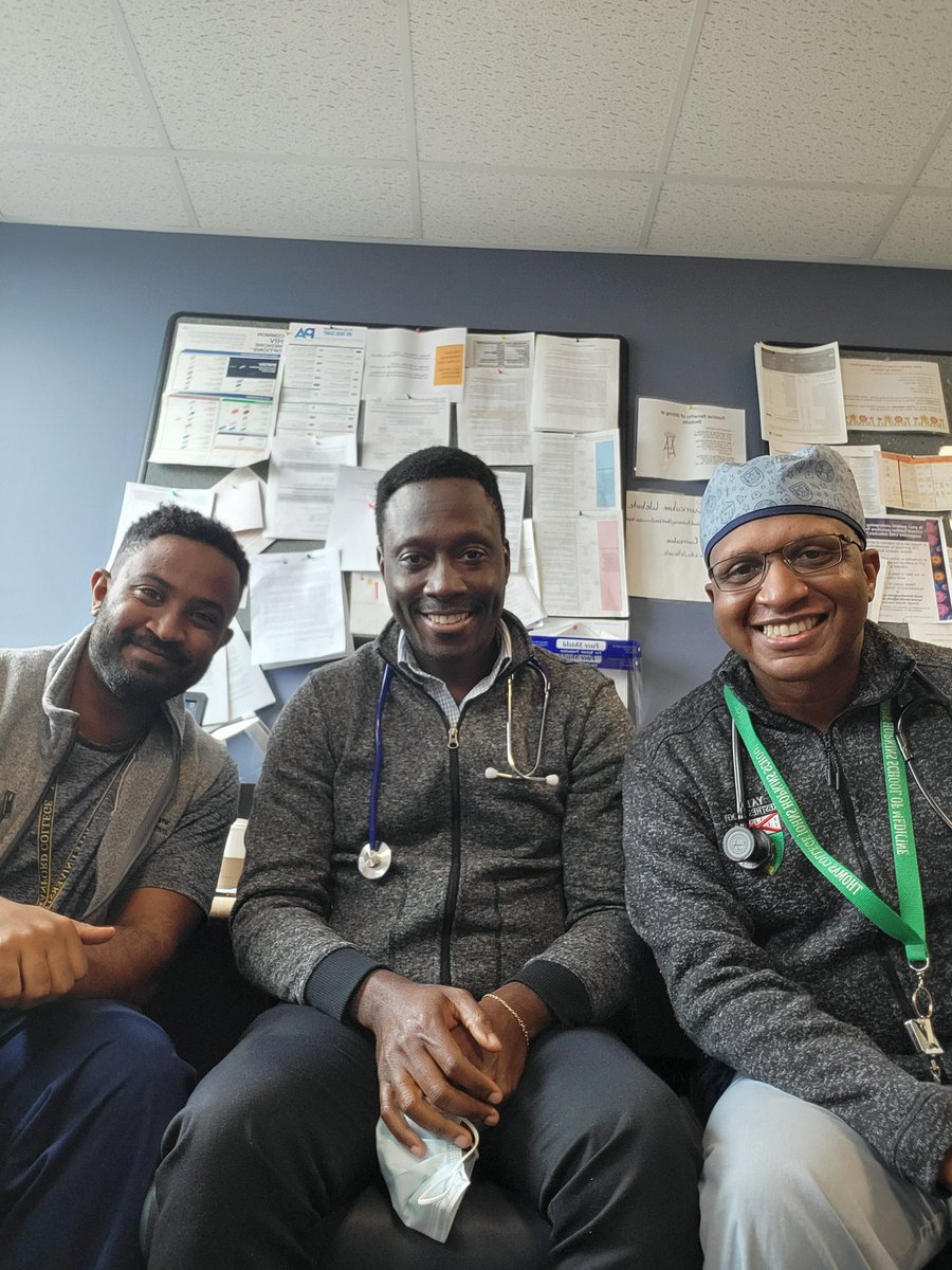 Onyema Ogbuagu (@dronyemaogbuagu) on Twitter photo How cool is this... a 3 African American male MD team rounding together on a Medical floor at Yale. From Ethiopia, Nigeria and Jamaica...resident, attending and intern!...rare but shouldnt be! Stronger with diversity!
<a href="/YaleIMed/">Yale Internal Medicine</a>
<a href="/YaleMed/">Yale School of Medicine</a>
<a href="/JonathanFetene/">Jonathan Fetene, MD</a> How cool is this... a 3 African American male MD team rounding together on a Medical floor at Yale. From Ethiopia, Nigeria and Jamaica...resident, attending and intern!...rare but shouldnt be! Stronger with diversity!
<a href="/YaleIMed/">Yale Internal Medicine</a>
<a href="/YaleMed/">Yale School of Medicine</a>
<a href="/JonathanFetene/">Jonathan Fetene, MD</a>