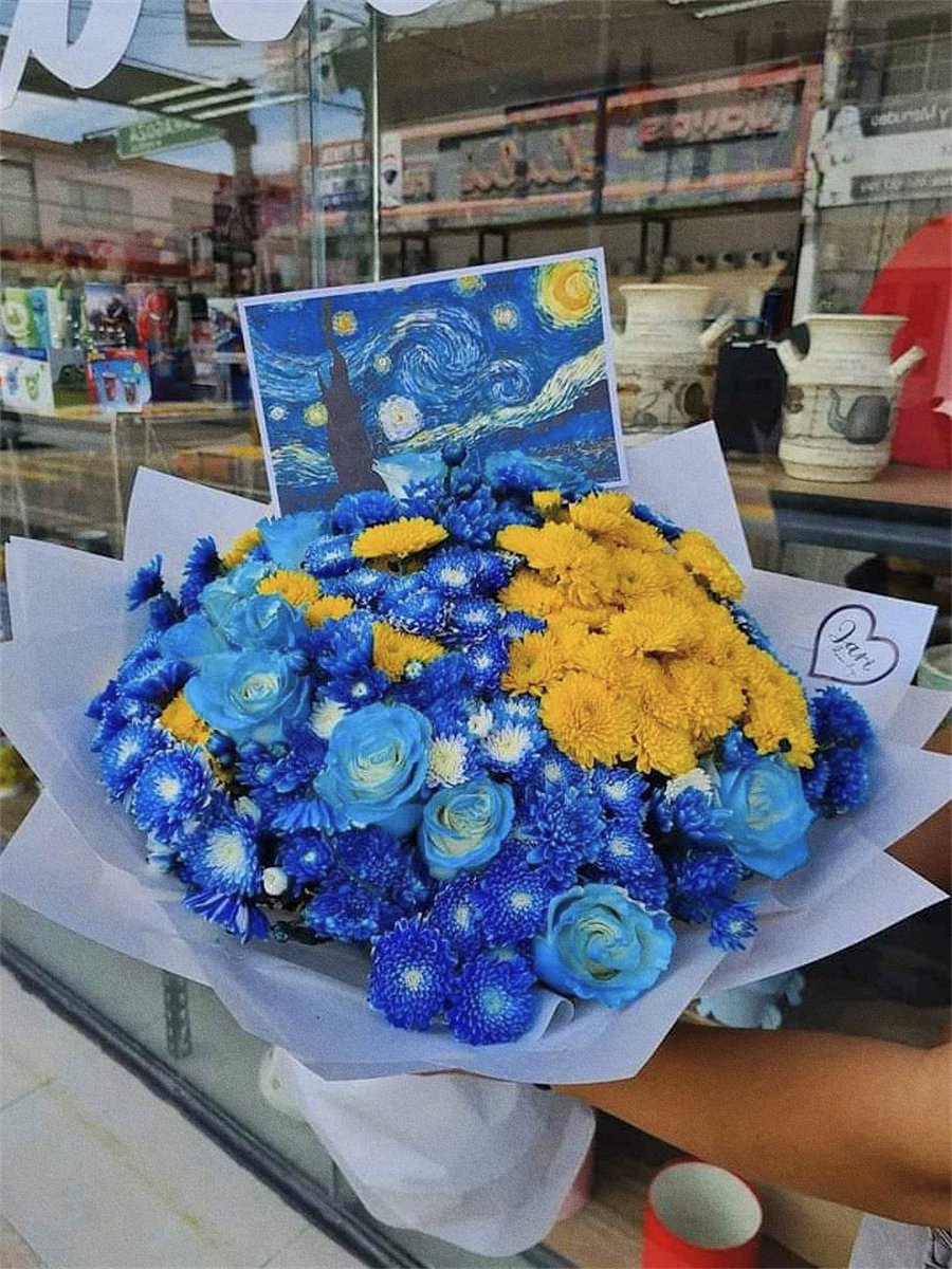 un ramo de flores de Van Gogh.
