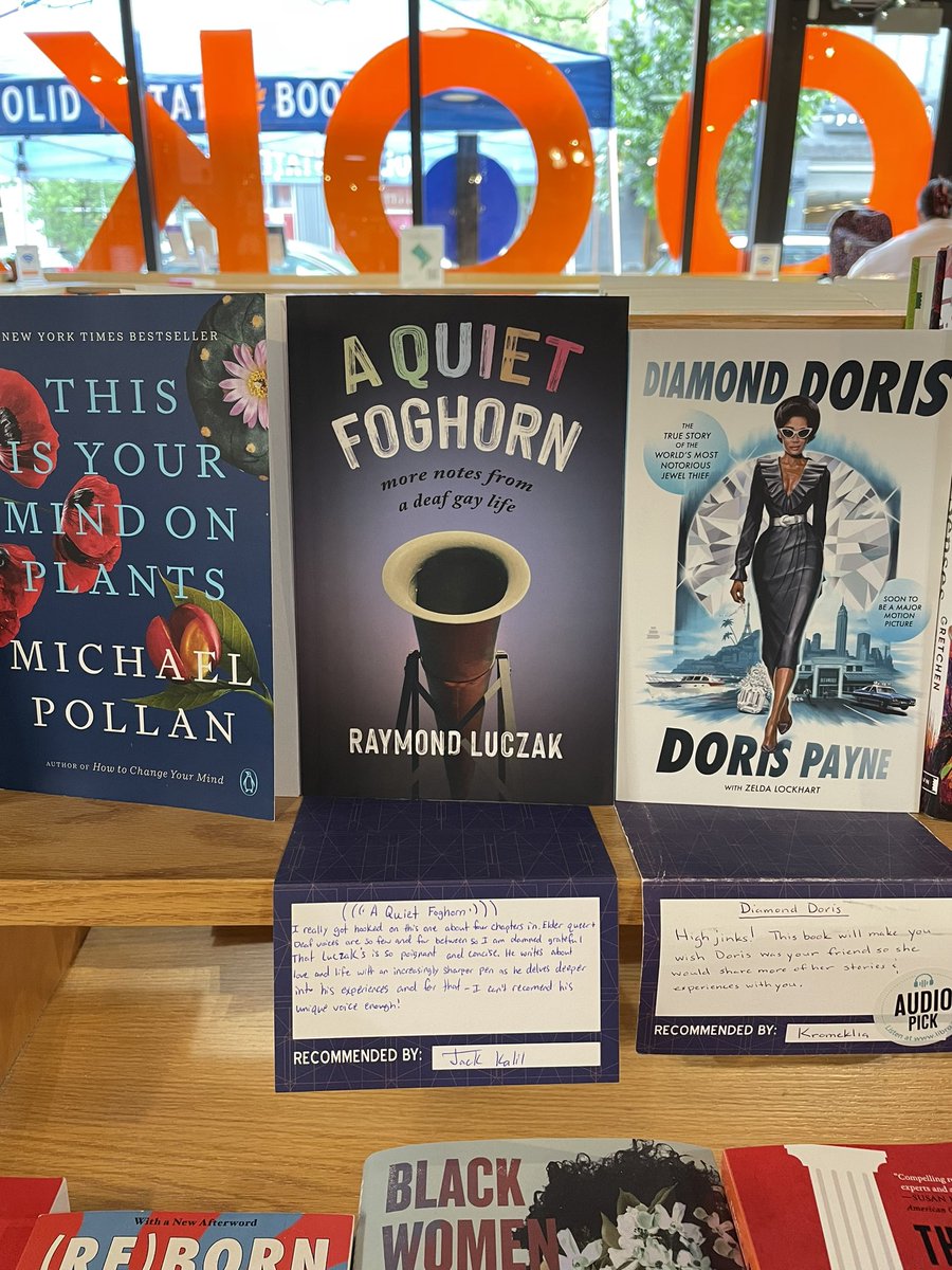 So amazing to glimpse exceptional <a href="/GallaudetPress/">Gallaudet University Press</a> books by @sarahbea89 and @deafwoof featured at my local indie <a href="/solidstatedc/">Solid State Books</a>! Definitely a proud moment for this acquiring editor. Thanks <a href="/JKsDeafBooks/">JACK KALIL 😷</a> for supporting our work! #IndependentBookstoreDay