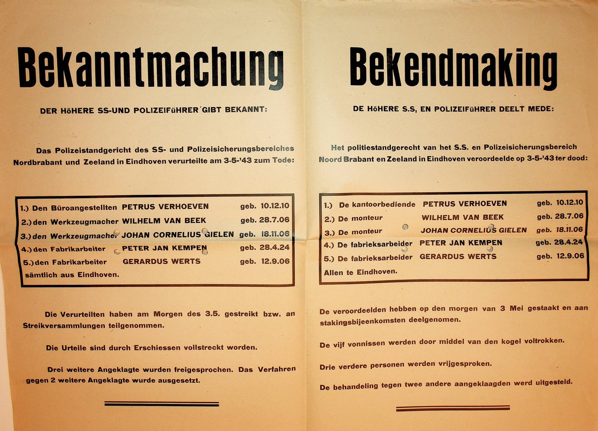 80 jaar geleden: 7 mannen worden door de Duitsers neergeschoten op het Philipsterrein in Eindhoven, als represaille tegen de April-Mei-stakingen

Vanaf as maandag is onze podcast er (via bhic.nl/podcast) en hier lees je meer over: bhic.nl/ontdekken/verh…
