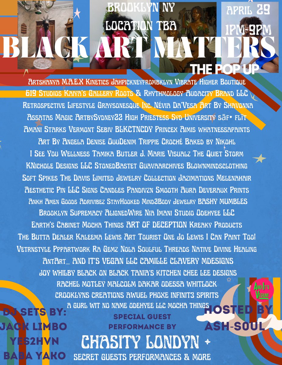 haveasafeflit's tweet photo. Today we will be at the #blackartmatters pop up! 

563 sterling pl 

Come show some love 

#brooklyn #popupshop #livemusic https://t.co/gdgDemfJmw
