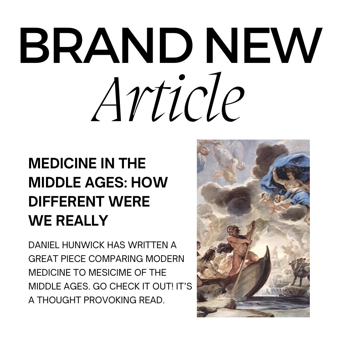 Northwingmag's tweet photo. North Wing is back and better. Have a read of the article posted on our website about the differences and similarities of the practice of medicine in the Middle Ages and modern day. Click here to access the article: https://t.co/TFrcbSWBXd
#medicine  #middleages #modernday https://t.co/L48yy9GgB2