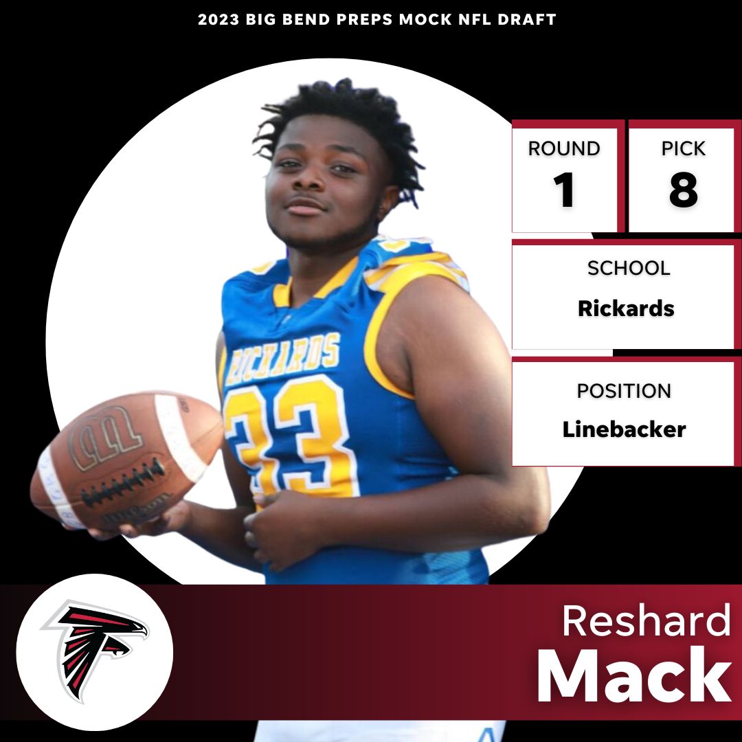 bigbendpreps's tweet photo. This pick is for @3peatgee!

@AtlantaFalcons selects @ReshardMack at No. 8! https://t.co/ig15CA9fYY