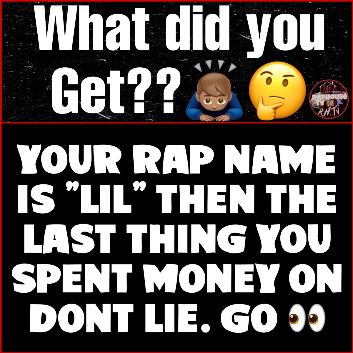 raphousetv2's tweet photo. What did you get??🙇🏽‍♂️🤔 https://t.co/ymPaj2KTdE