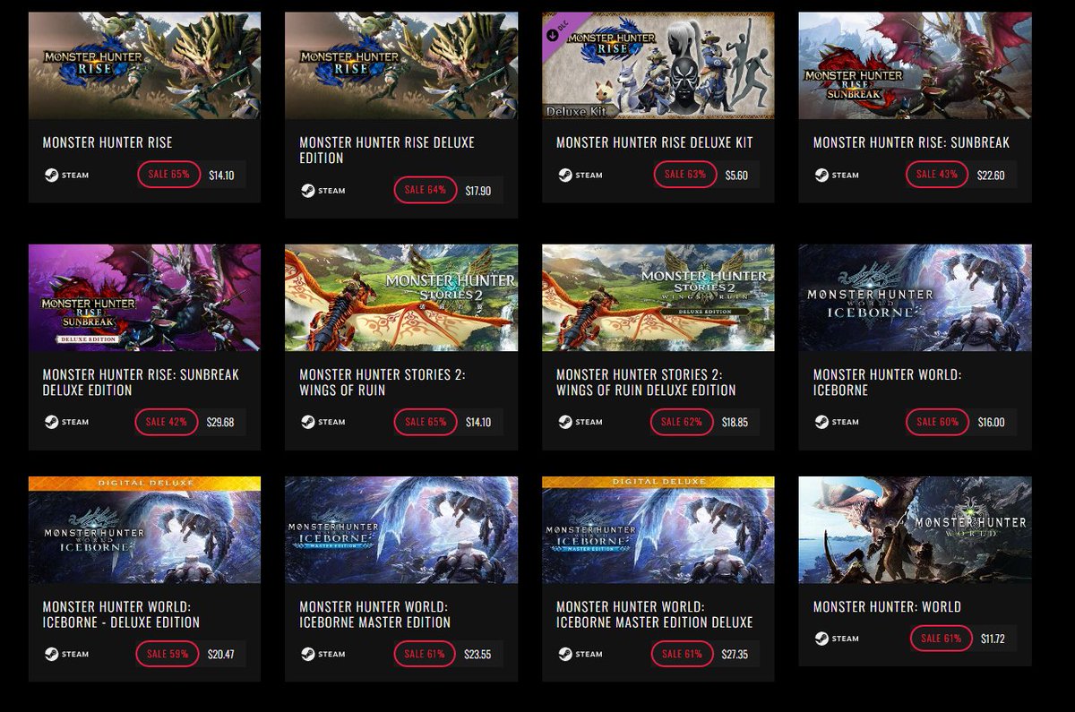 Wario64 on Twitter "Monster Hunter sale on Gamebillet (extra discount