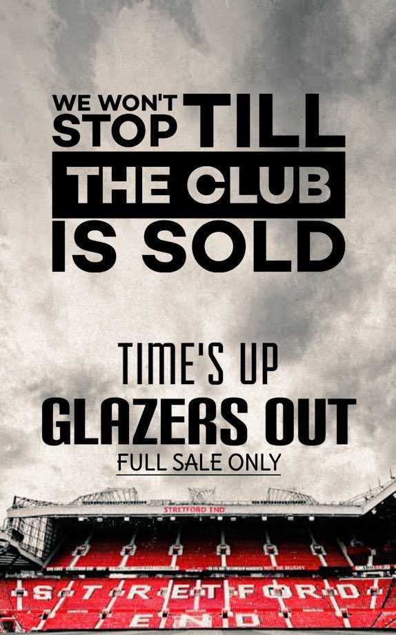 Protest tomorrow at Old Trafford. 🔴 

#FullSaleOnly #GlazersOut