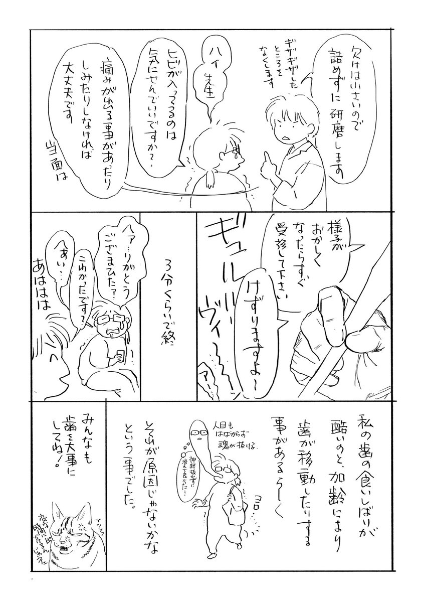 雑日記 歯が割れましたが被害微小につき当該箇所研磨の処置を受けこれを完了。 以前奥歯が割れて神経抜くまでいったことがあるのでビビり散らかしましたが今回はそんなにひどくなくホッとしました。