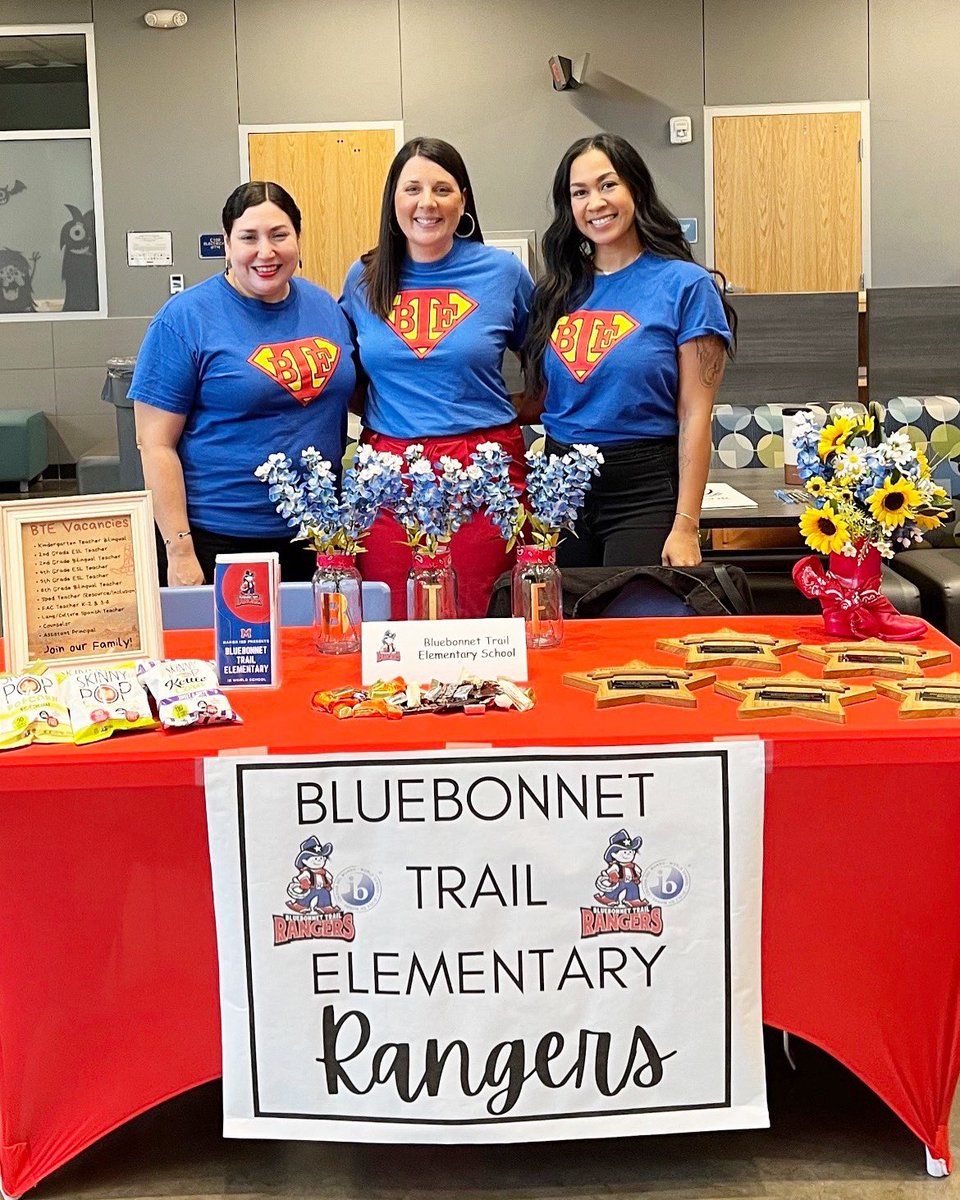 BTE is representing at the MISD career fair! ❤️💙❤️