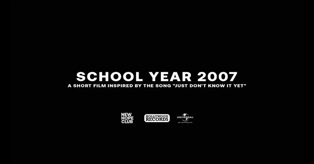 Official_NHCPH's tweet photo. @NewHopeClub - 'School Year 2007' (Inspired by "Just Don't Know It Yet") OUT NOW! #NHCShortFilmsPH
https://t.co/F1YKwE5a5Y https://t.co/ajs8YZ5XvV