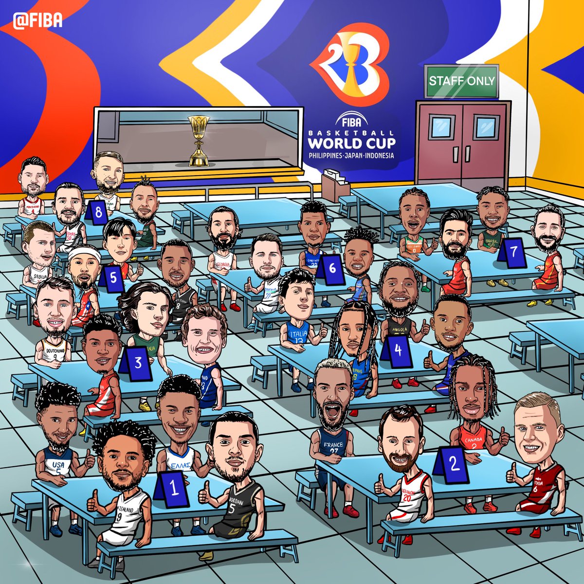 Which table are you sitting at? 🤔 

#FIBAWC x #WinForAll 🏆