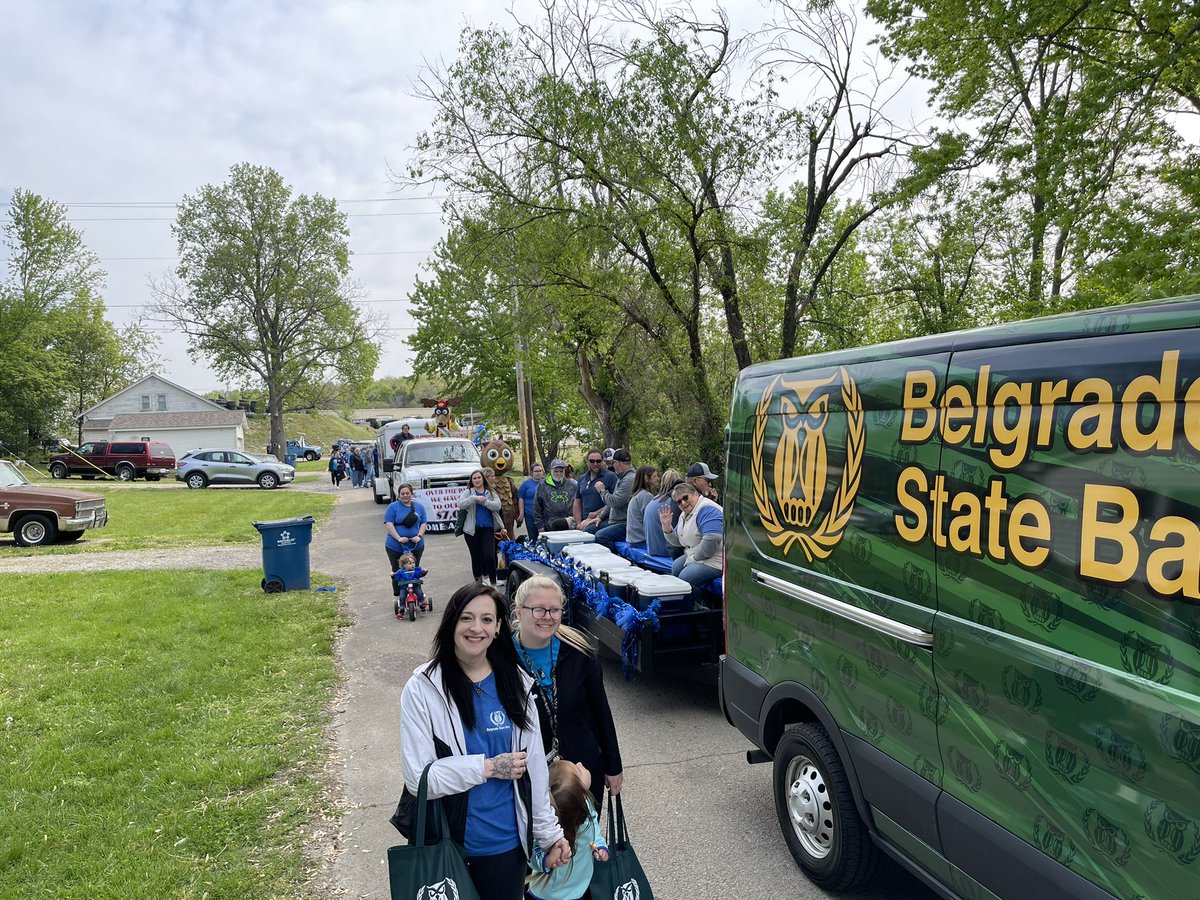 BelgradeStBank's tweet photo. What a great turnout for the 3rd Annual Child Abuse Awareness Parade! 💙
We loved seeing the community come together to honor something so important.

It was a beautiful day. 😊

Thank you to everyone who came!

#ChildAbuseAwarenessMonth #BelgradeStateBank #NoExcuseForChildAbuse https://t.co/BssTIgjE39