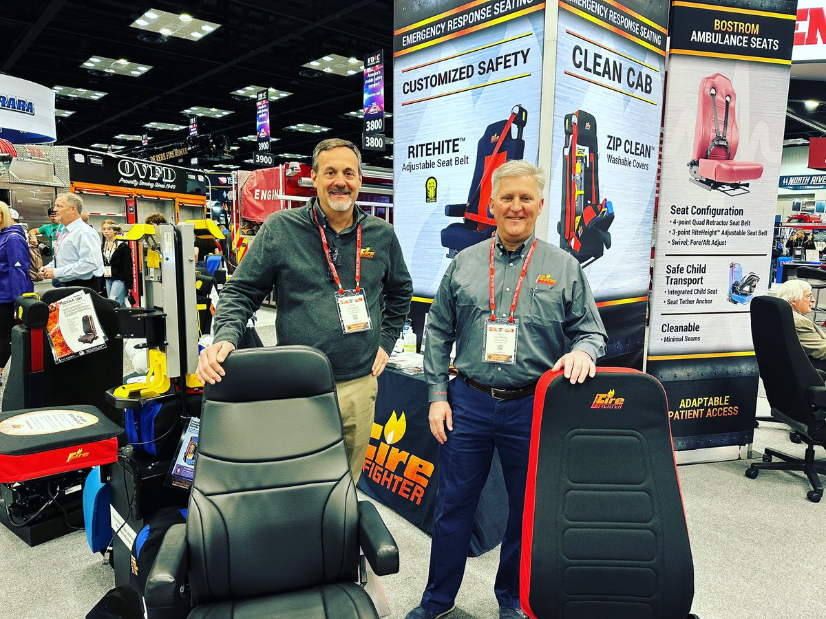 HOBostrom's tweet photo. 🚨FDIC DAY 3! 🚨
✅It’s the last day! Check out our new Guardian 4 Pt swiveling Ambulance seat! 👀🚑
🚩 ICC booth #3645
#fdic #fdic2023 #cleancab #firefighter #firetruck #firerescue #indianapolis #FDICINDY https://t.co/WuF6faX52p