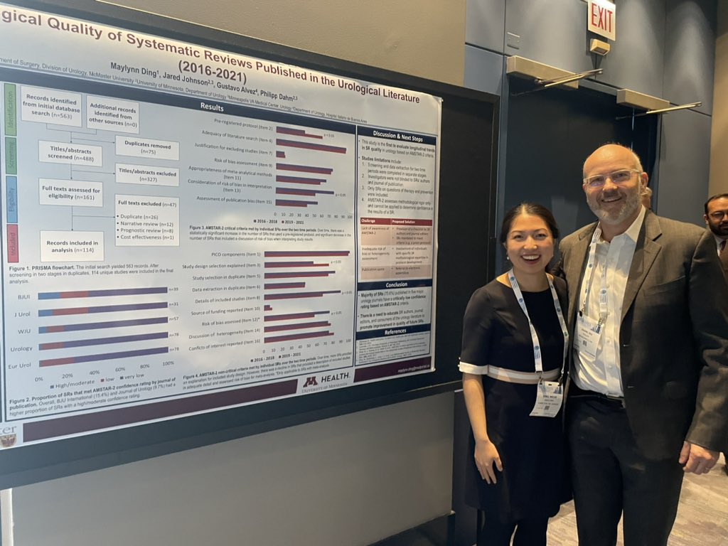 Maylynn Ding (@maylynnding) on Twitter photo Started my quest with <a href="/EBMUrology/">Philipp Dahm</a> to improve the quality of systematic reviews in urology when I was a Med student! Here’s to many more years of brainstorming on how to engage authors & editors to increase our confidence in the evidence #AUA23 Started my quest with <a href="/EBMUrology/">Philipp Dahm</a> to improve the quality of systematic reviews in urology when I was a Med student! Here’s to many more years of brainstorming on how to engage authors & editors to increase our confidence in the evidence #AUA23