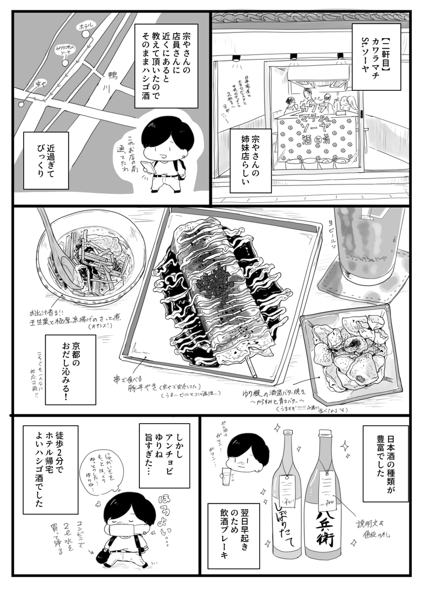 京都の飲み屋のこと漫画にしてるよ～二軒目から描いてる