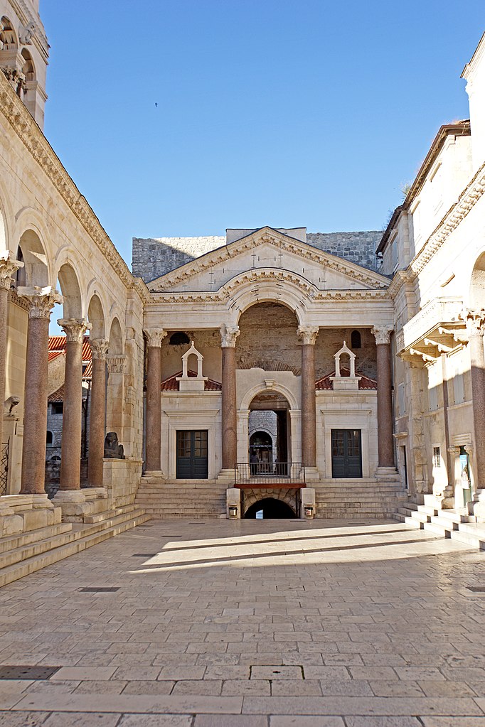 Modern view of the Peristyle in Diocletian's Palace. Split, Croatia