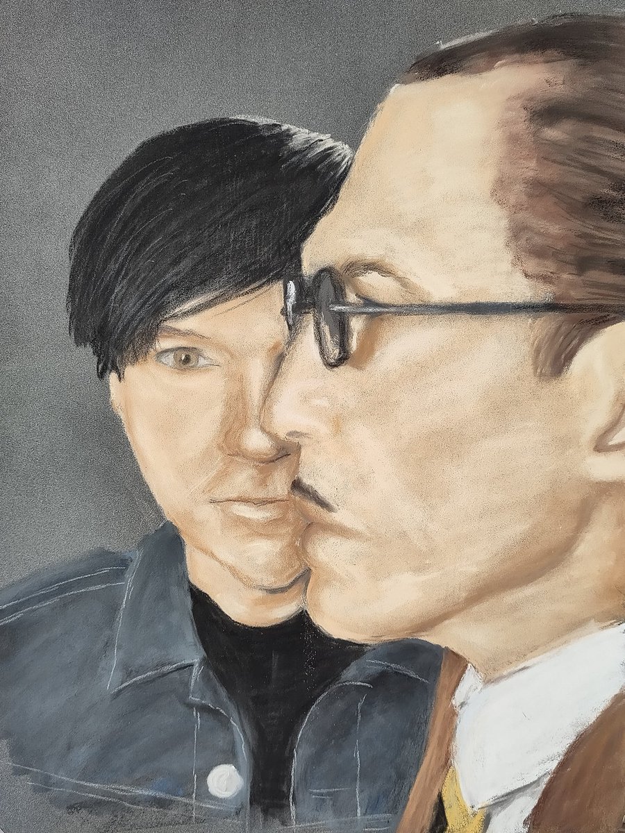 In one month I will be seeing @sparksofficial in the Royal Albert Hall. The first of three times I will see them this tour. So excited!

#pasteldrawing #ronmael #russellmael