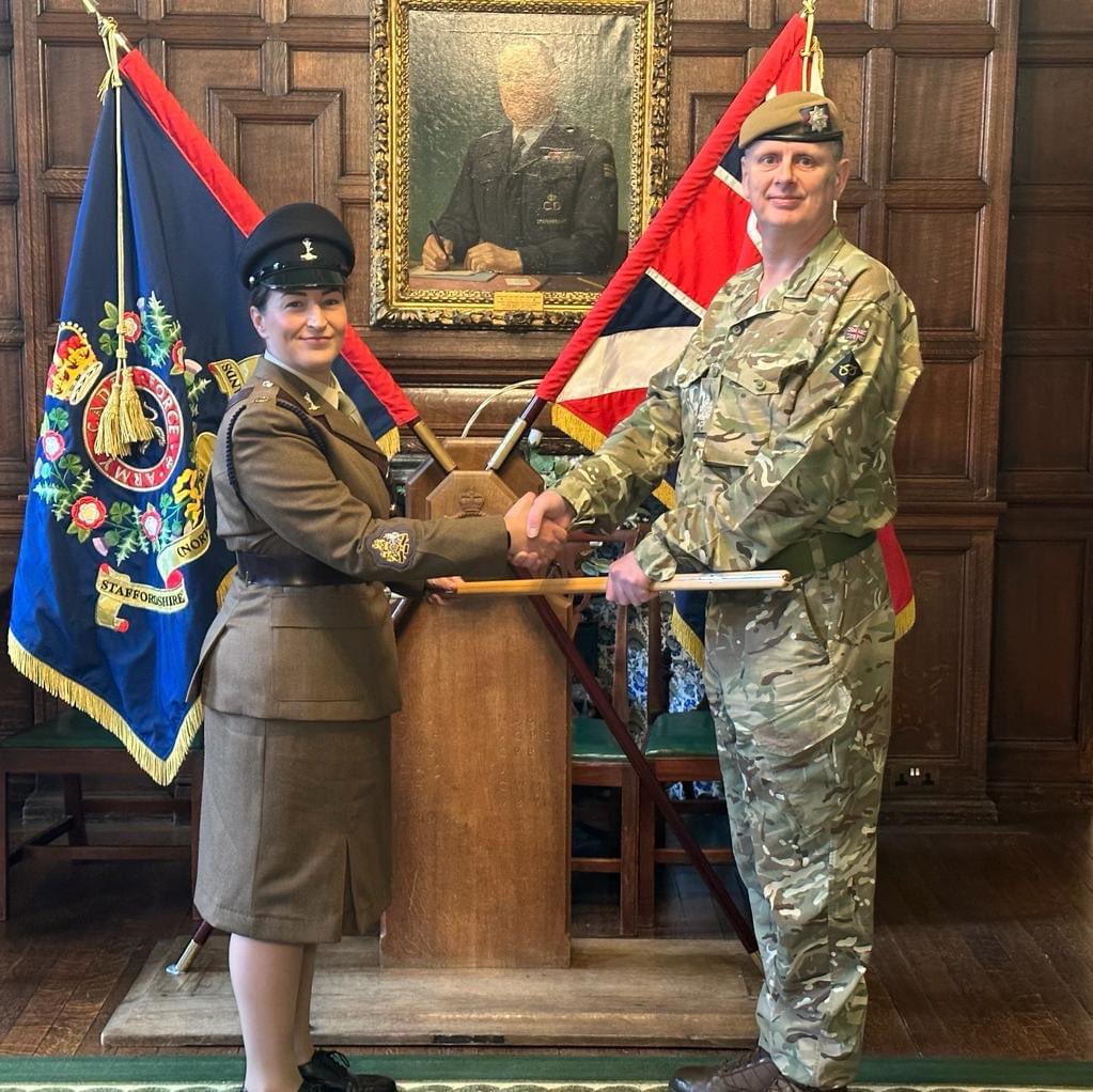 Extremely busy period for the County with awards. One new Lord Lt for Staffordshire, 4 Lord Lt’s Certs for CFAV’s, one 4th Clasp and 1 new RSMI, congratulations to everyone @ColCadetsACF @ArmyCadetsUK @WMRFCA @HQWM_RSMI_ACF @StaffsFriendsAC @LLStaffordshire