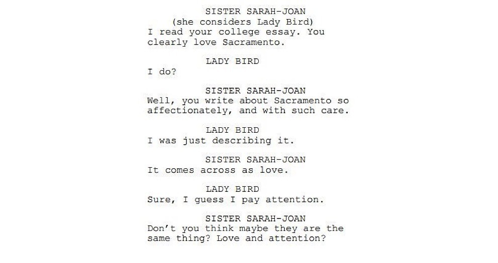 NotoriousREL's tweet photo. I love this Lady Bird quote about love and attention. I think about this every time I sit down to write and every time I read someone else's words. https://t.co/HRvbcI5DMX