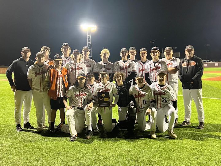 boden_miller20's tweet photo. District champs! Thanks to God for chance to play more ball this year! Very proud of the guys. I went 2-4 with a walk and a HBP in 2 games, with a big double in a deep ballpark. 

I also pitched 5 innings, ending with 13k’s, giving up 3 hits and 2 walks and no ERs in a 9-0 W https://t.co/3tH6fHEBkr