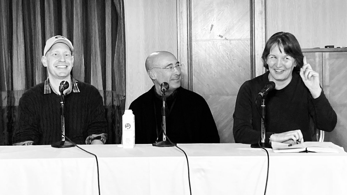 genspect's tweet photo. Genspect Bigger Picture conference-final farewell from @stellaomalley3 &amp; co-directors @jburgo55 &amp; Alasdair Gunn. Alastair calls standing ovation for Stella. Many thanks to all 3 for their leadership &amp; hard work, &amp; to our supporters! Live tweets below. #GenspectBiggerPicture https://t.co/q5OcbLT8f4