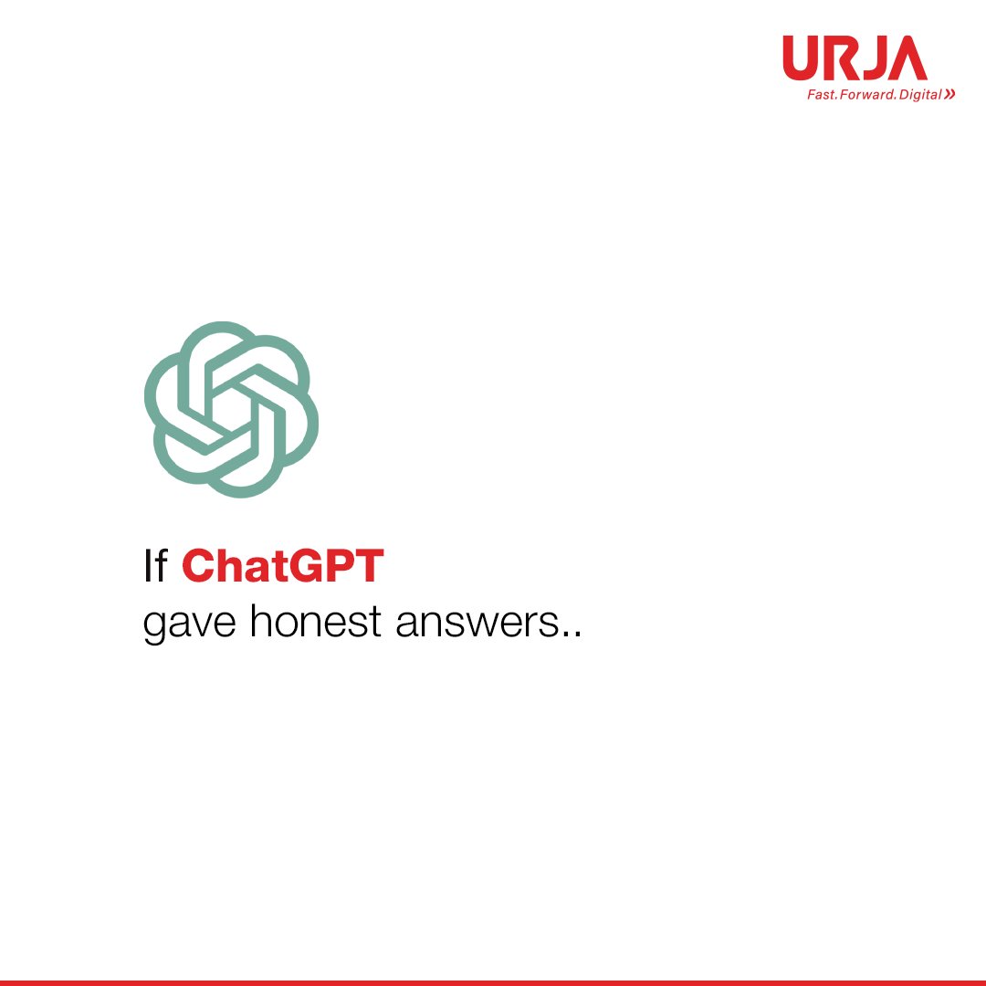 urjacomm's tweet photo. Honest ChatGPT

#chatgpt #chatgpt4 #chatgpt3 #copywriting #copywriters #copywritersofinstagram #urjacommunication https://t.co/lad0oogekk