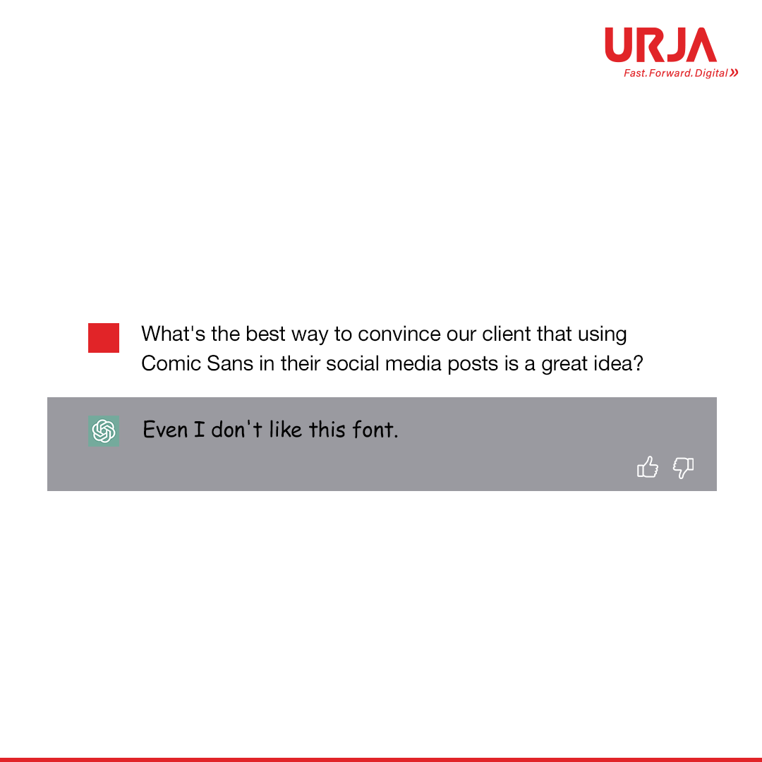 urjacomm's tweet photo. Honest ChatGPT

#chatgpt #chatgpt4 #chatgpt3 #copywriting #copywriters #copywritersofinstagram #urjacommunication https://t.co/lad0oogekk