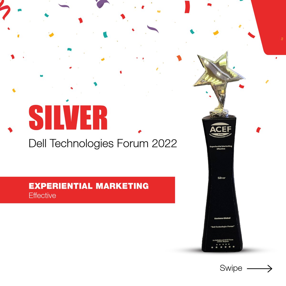 KestoneIMS's tweet photo. Super proud to have won 4 awards in a row under the Experiential Marketing and Digital Marketing categories, at the ACEF - 12th Global Customer Engagement Forum &amp; Awards 2023.

#Kestone #KestoneGlobal #Edvanza #DellTechnologies #DT #ACEF2023 #Awards #Recognition @acef_apac https://t.co/uglIBE3aSk