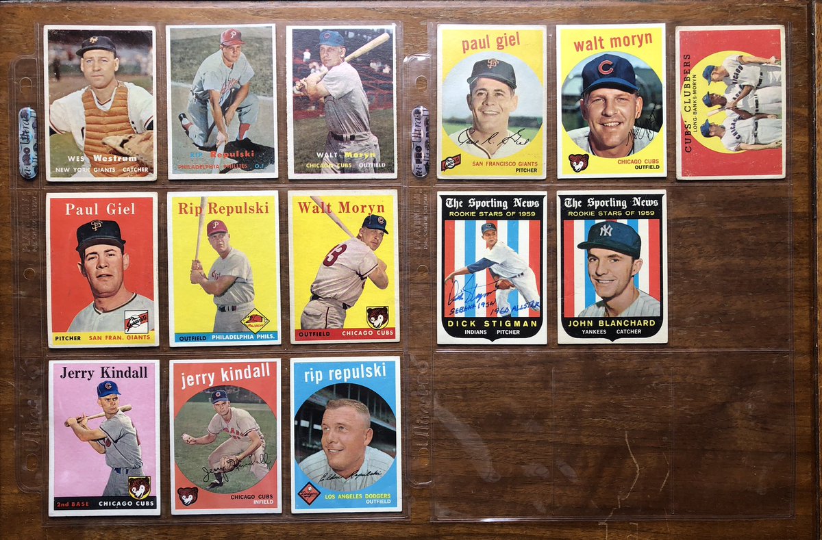 TwinsAlmanac's tweet photo. With the addition of Jerry Kindall’s 1958 rookie card, I now have every @Topps card of a Minnesota high school graduate from the 1950s. https://t.co/1nSG4vweTi
