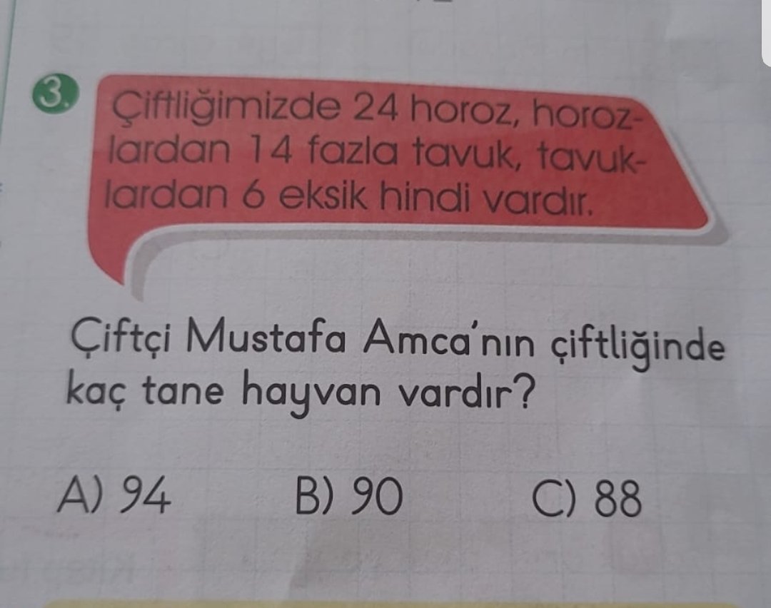 KaramizrakGul's tweet photo. Haydi, günün sorusu en zekiler tarafından çözülmeyi bekliyor 😁 https://t.co/KTW1gpjnRo