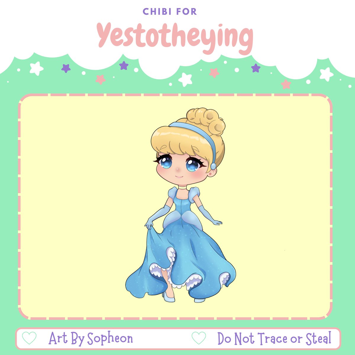 Cute Chibi Cinderella I did for <a href="/yestotheying/">Yes to the Ying</a>, 
thank you for commissioning me!💜

⭐️🌈Likes, comments &amp; RT's are greatly appreciated!!🌈⭐️
#emotes  #TwitchEmoteArtist  #commissionsopen #twitchaffiliate #twitchemote
