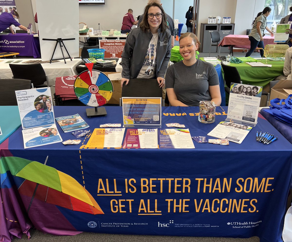 Come talk to us about the HPV vaccine! Let’s prevent cancer!

<a href="/AllVaccines/">AllForThemVaccines</a> @UNTPublicHealth