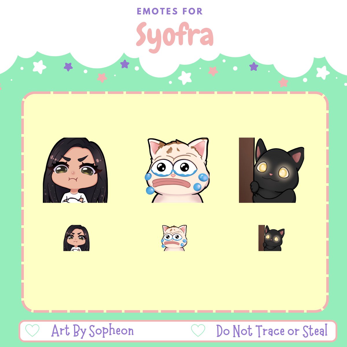 Emotes for <a href="/Syofra1/">Mathilde S.</a>  
thank you for commissioning me!💜

⭐️🌈Likes, comments &amp; RT's are greatly appreciated!!🌈⭐️
#emotes  #TwitchEmoteArtist  #commissionsopen #twitchaffiliate #twitchemote