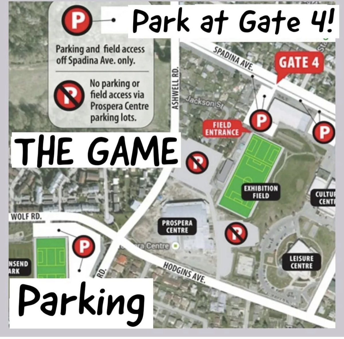 For those attending The Game today in Chilliwack.