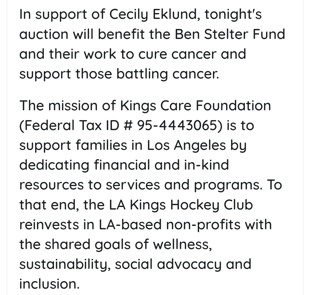 ashifmawji's tweet photo. https://t.co/RCSoxDCh27
Thank you @LAKings for directing the proceeds from tonight's auction to the @BenStelterFund in honor of @simply_cecily . It's very kind of your organization. Game 6 @EdmontonOilers @NHL #BeKind Some game pucks from @cmcdavid97 https://t.co/oT0NtbzdLW