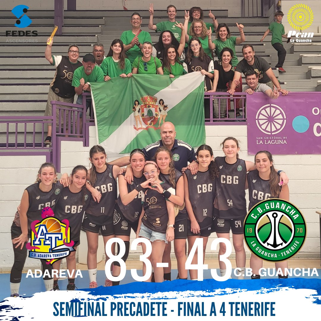 CBGUANCHA's tweet photo. No salieron las cosas en ataque, pero nuestras niñas se vaciaron durante todo el partido ante uno de los favoritos a ser el próximo Campeón de Canarias. Felicidades al Adareva y al Clarinos por su clasificación para el Campeonato de Canarias. #SomosFamiliaCBG https://t.co/5NNwy73L58