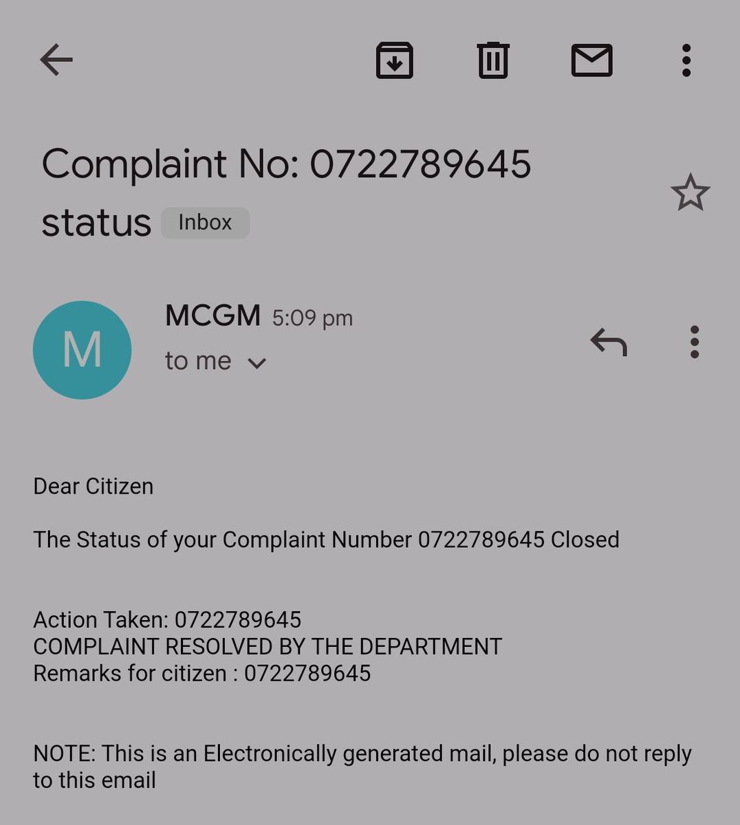 saisha1546's tweet photo. @CMOMaharashtra @IqbalSinghChah2 @mybmcWardRC @mybmc @mid_day @UdeshPatekar @Sunilrane_bjp @iGopalShetty @sandhya_vipul सदर तक्रारीचे निवारण झाले नाही ततीनोंडवलेली तक्रार निवारण करण्यात आले आहे म्हणून ऑनलाईन तक्रार बंद करण्यात आले आहे. कोणी आहे का खरंच जनतेचे ऐकायला, मदत करायला. https://t.co/MSsRKhM598