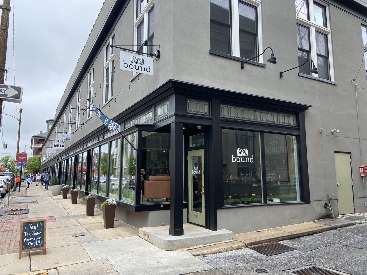 Happy #IndependentBookstoreDay from York, PA! Bound opened last week, and aside from its beautiful space, wonderful selection, and friendly owners, they also serve coffee and goodies 📚 ☕️