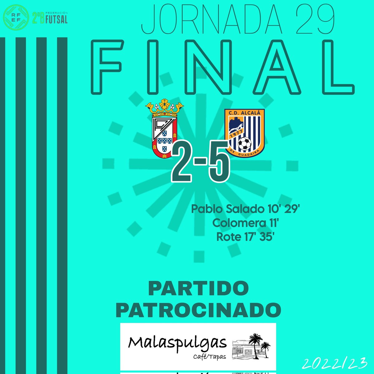Alcala_FS's tweet photo. 40'⏱️ |2-5| ¡FINAL, FINAL, FINAL, FINAAAAAL!

Triunfo histórico del #SocialEnergy Alcalá FS, cual fuimos superiores a un voluntarioso @ua_ceuti "B" que no pudo en ningún momento parar a los hombres de José Vidal.

¡OBJETIVO CUMPLIDO! 👏🏽💙💪🏽🐲

#Somos41500 #GV2B https://t.co/zqhGxgL597