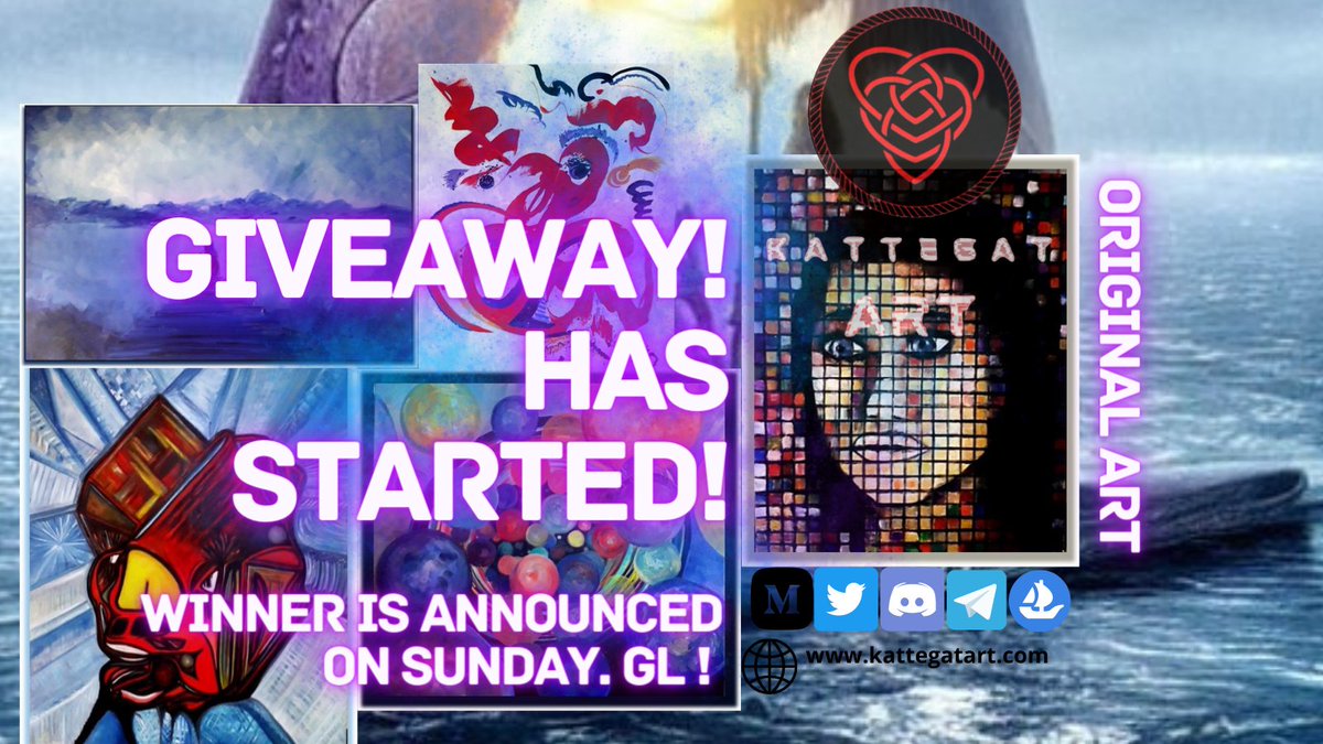 🚨REMINDER🚨 Don't forget to participate in our NFT giveaway on Twitter! We'll be announcing the lucky winners tomorrow at 8PM GMT+1. Make sure to follow <a href="/KattegatArt/">Kattegat Art</a> and RT the giveaway post to enter. Good luck! #NFTGiveaway #KattegatArt #CryptoArt #buildinginpublic