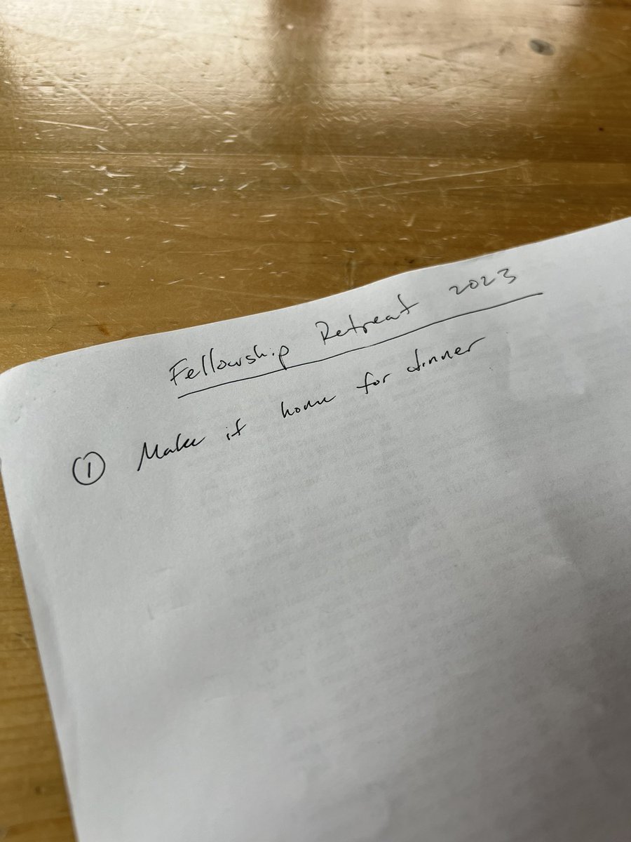 Once again thank you to @AndrewJSauer for the excellent talk (and discussion with the @TJHeartFellows) on #wellness and beyond. A lot of great points but by far my favorite was this one from the late Dr. Art Moss, from the Univ. of Rochester: “Make it home for dinner”