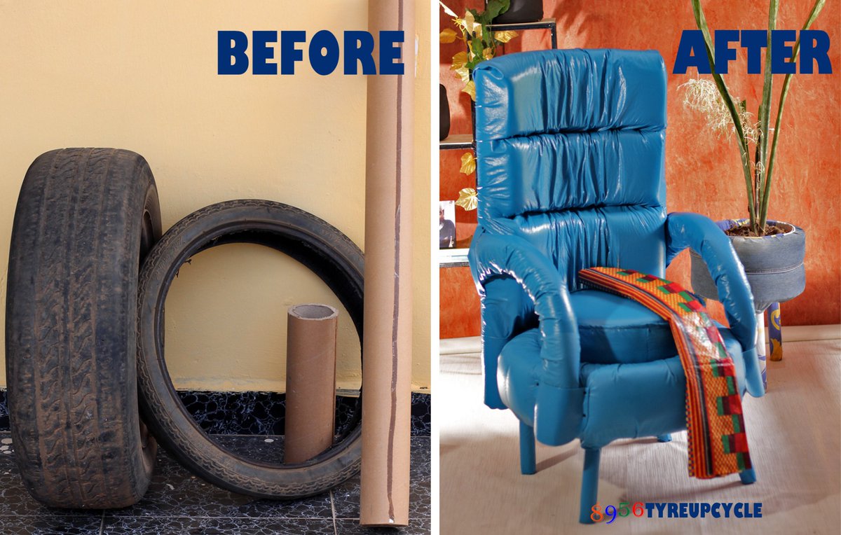 Thecraftsman001's tweet photo. When wastes become raw materials! For your consideration.
#8956tyreupcycle
#doingmybits
#greenliving
#ecointerior https://t.co/YQe32WuI3H