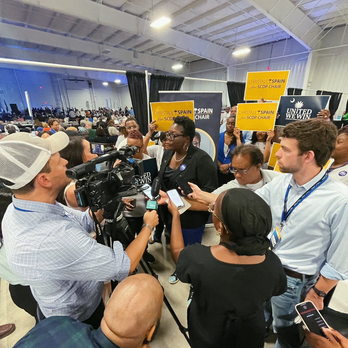 spain4scdp's tweet photo. South Carolina - we did it! I am honored to be the first Black woman to ever chair our party. We made history, and our work is just getting started. https://t.co/R7M0icIEr0