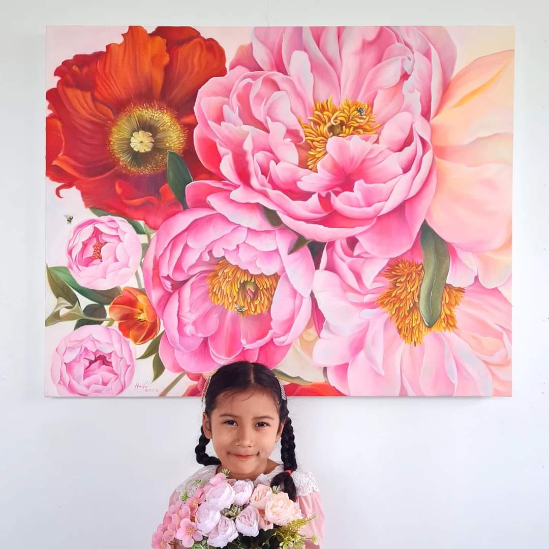 hukeaw's tweet photo. Sweet flowers No.5
80×100 cm. 
Oil color on canvas 
2023

Original painting 1:1
Available 

#seefaarthome
#seefaartgallery #phuketartgallery #thailand #art #gallery #phuket #Trang #originalart #artpainting #oilcolor #loveart #fineart #Flowers #flowerpainting #shippingworldwide https://t.co/6zXVOIsZZv