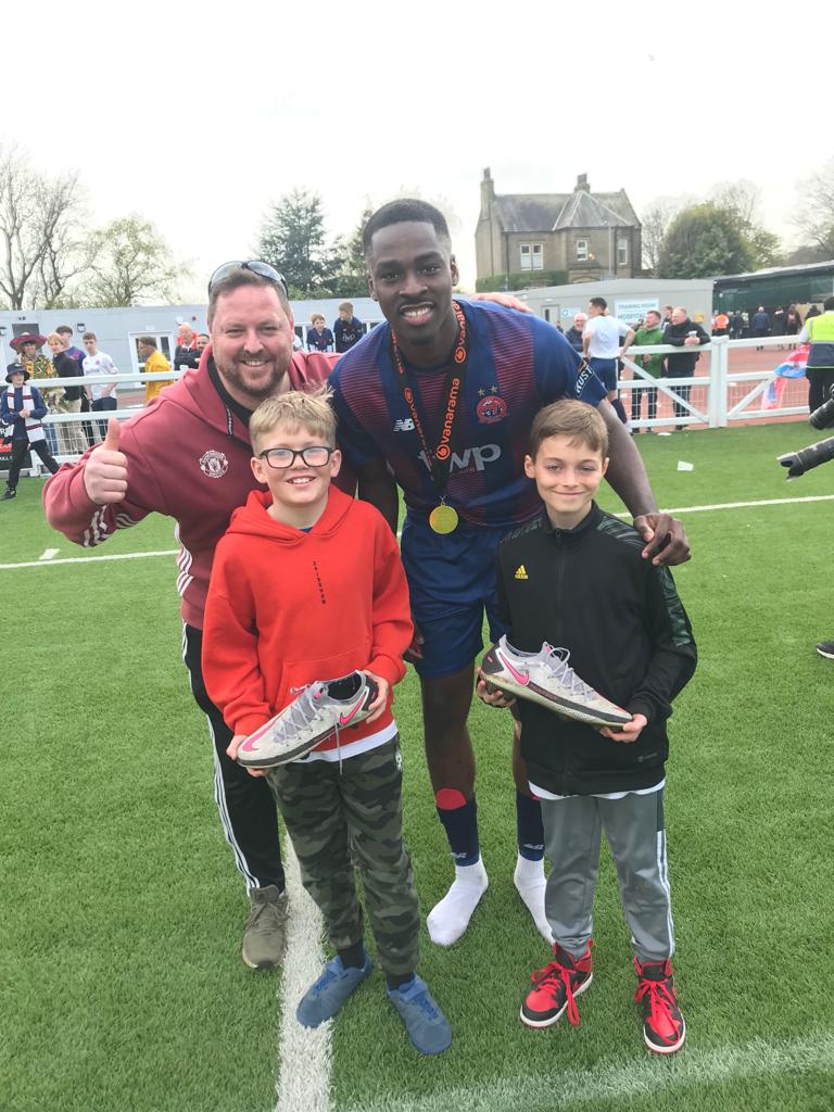 jonolo's tweet photo. @AFCFylde Great result and thanks for @EmekaObi06 for donating his boots to our boys! https://t.co/TbyC29ISaj
