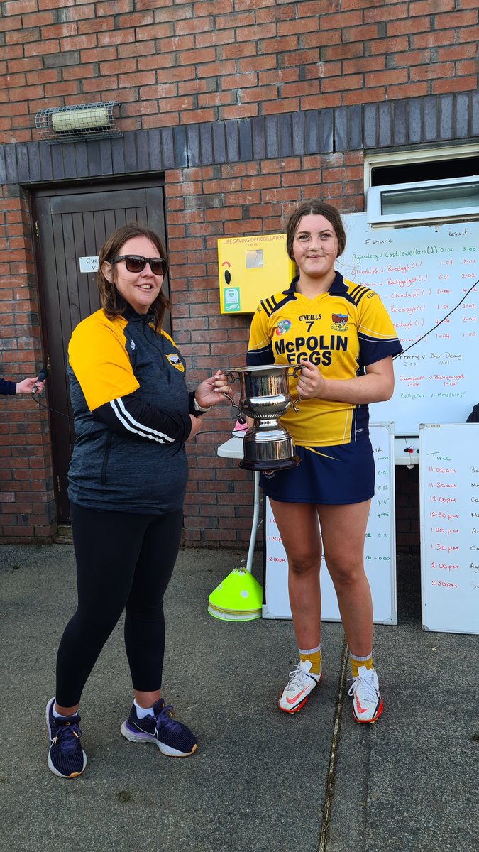 Clonduff retain Div 1 Feile Title. Congratulations Orla Ní Ghribín and Elizabeth Wilson and the rest of the team. The team now go forward to represent Down at National Feile <a href="/ClonduffGAC/">Official ClonduffGAC</a> <a href="/downcamogie_/">Official Down Camogie</a>