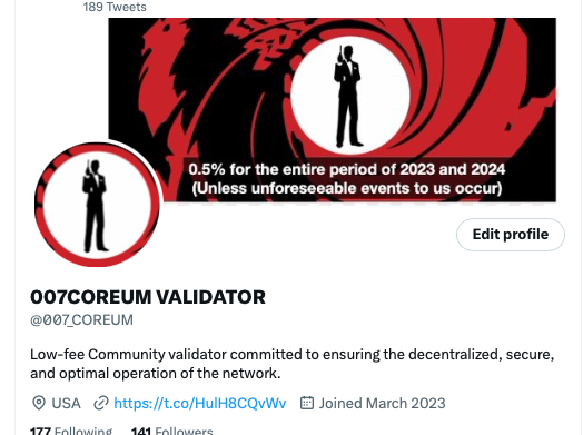 We were asked to make our 0.5% fee commitment for 2023/2024 more visible. Please check our new profile and let us know what you think: x.com/007_COREUM